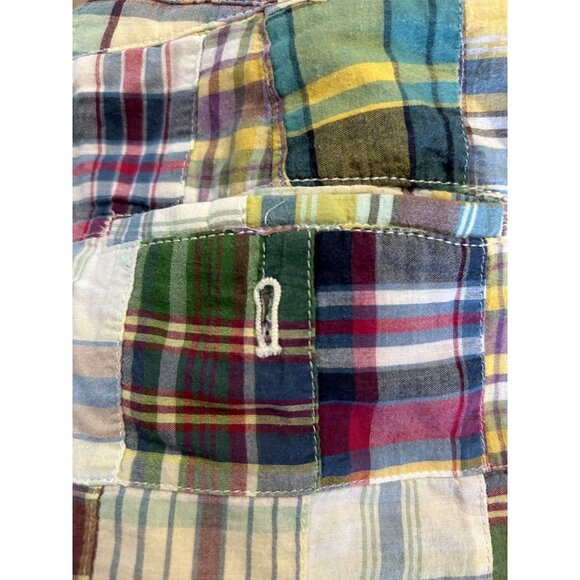 J Crew Womens Skirt Madras Plaid Patchwork Vintage Mini Skirt Y2K Preppy Size 10 - Picture 3 of 5